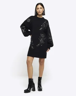 River Island embellished jumper mini dress< Dresses
