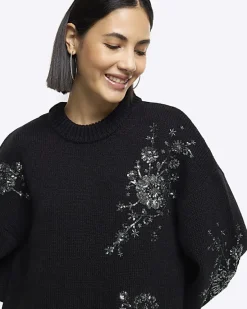 River Island embellished jumper mini dress< Dresses