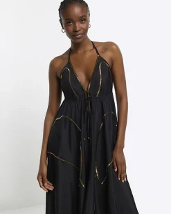 River Island embellished plunge beach maxi dress< Swimwear & Beachwear