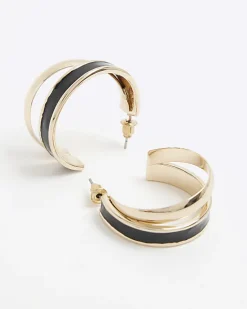 River Island Enamel Double Hoop Earrings< Jewellery