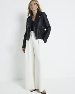 River Island faux leather biker jacket< Coats & Jackets