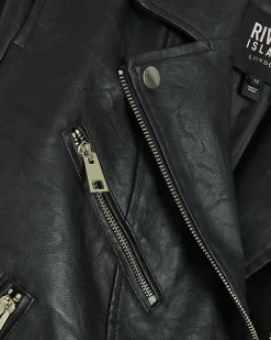 River Island faux leather biker jacket< Coats & Jackets
