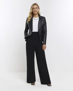 River Island Faux Leather Blazer< Coats & Jackets