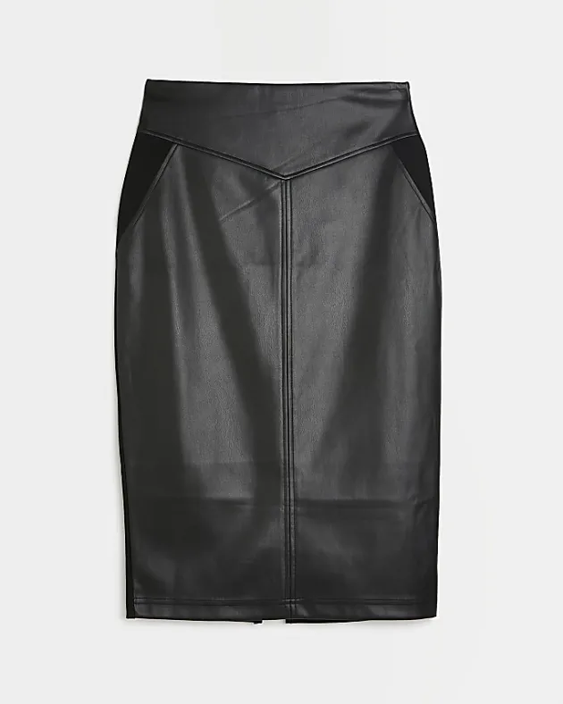 River Island faux leather pencil skirt< Skirts