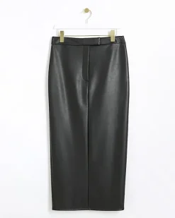 River Island faux leather tailored maxi skirt< Skirts