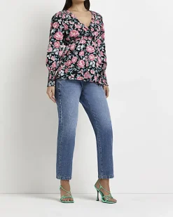 River Island floral maternity wrap top< Maternity