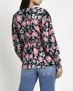 River Island floral maternity wrap top< Maternity