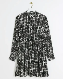 River Island geometric belted mini shirt dress< Dresses