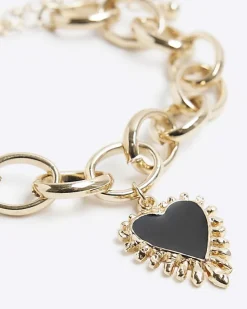 River Island heart chain bracelet< Jewellery