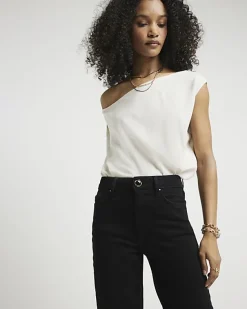 River Island High Rise Wide Leg Jeans< Jeans