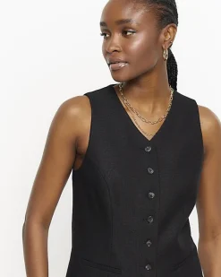 River Island high V-neck waistcoat< Suits & Tailoring