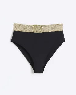 River Island high waisted buckle bikini bottoms< Swimwear & Beachwear