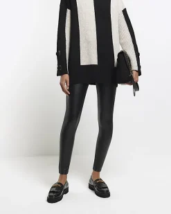 River Island high waisted coated leggings< Trousers