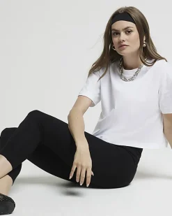 River Island high waisted cropped leggings< Trousers