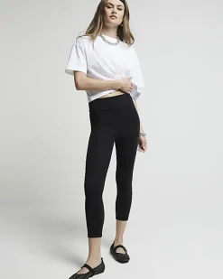 River Island high waisted cropped leggings< Trousers