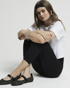 River Island high waisted cropped leggings< Trousers