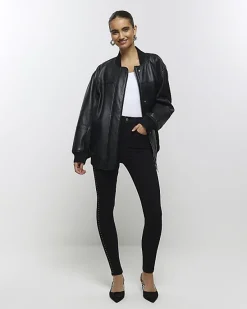 River Island high waisted stud skinny jeans< Jeans