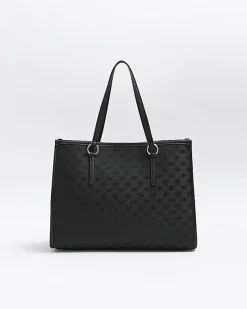 River Island jacquard RI monogram shopper bag< Bags, Purses & Luggage