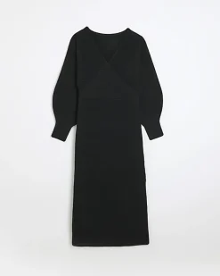 River Island knit wrap jumper midi dress< Dresses