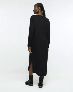 River Island knot long sleeve t-shirt midi dress< Dresses