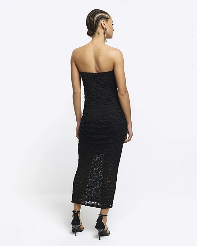 River Island lace bandeau bodycon midi dress< Dresses