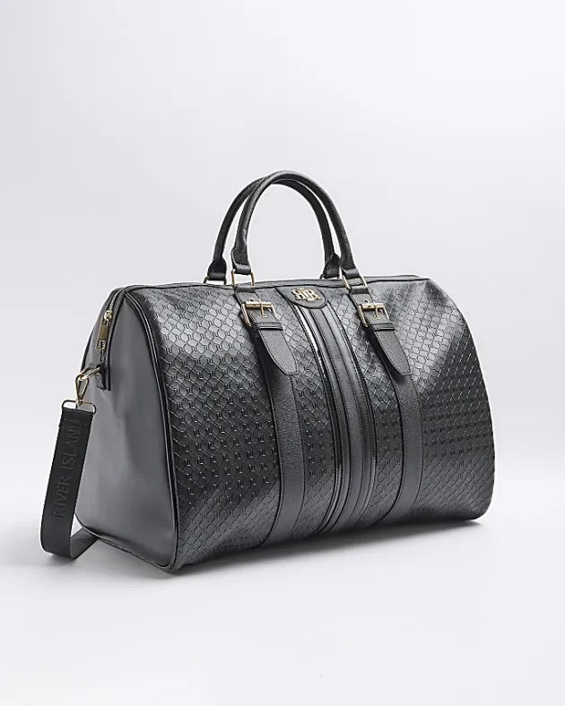 River Island large embossed RI monogram travel bag< Bags, Purses & Luggage
