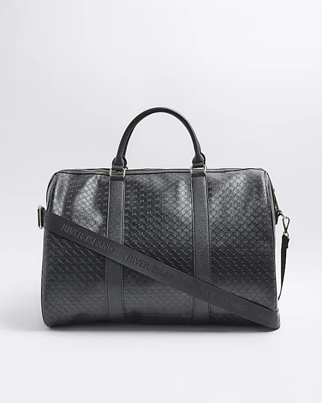 River Island large embossed RI monogram travel bag< Bags, Purses & Luggage