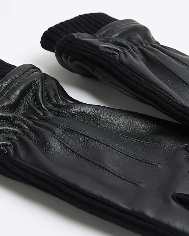 River Island leather gloves< Essentials