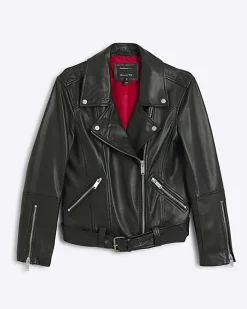 River Island leather oversized biker jacket< Coats & Jackets