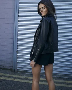 River Island leather oversized biker jacket< Coats & Jackets