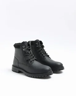 River Island leather padded collar boots< Essentials