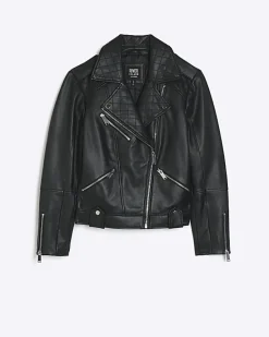 River Island leather zip up biker jacket< Coats & Jackets