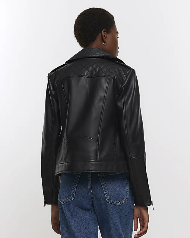 River Island leather zip up biker jacket< Coats & Jackets