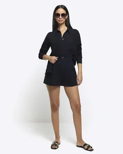 River Island linen blend high waisted shorts< Shorts