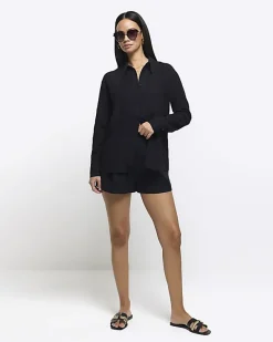 River Island linen blend long sleeve shirt< Co-ord Sets