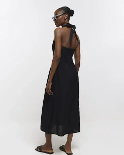 River Island linen halter neck midi dress< Dresses