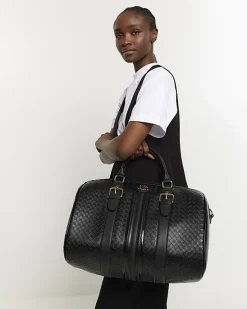 River Island medium embossed RI monogram travel bag< Bags, Purses & Luggage