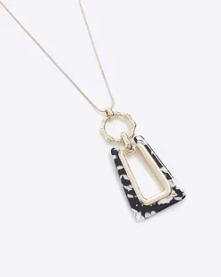 River Island monochrome rectangle necklace< Jewellery