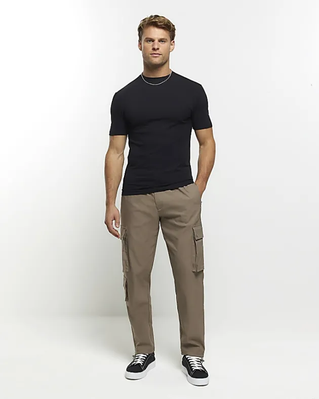 River Island multipack of 5 muscle fit t-shirts< Essentials