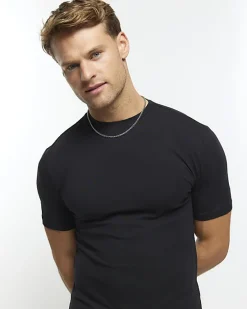 River Island multipack of 5 muscle fit t-shirts< Essentials