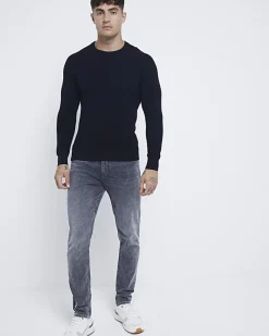 River Island muscle fit rib jumper< Jumpers & Cardigans