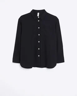 River Island oversized shirt with linen< Co-ord Sets