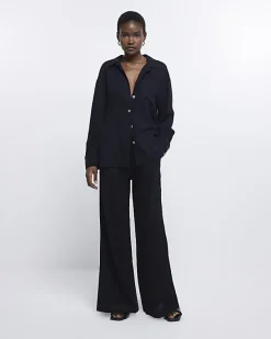 River Island oversized shirt with linen< Co-ord Sets