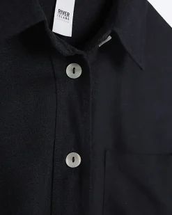 River Island oversized shirt with linen< Co-ord Sets