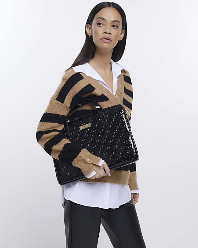 River Island patent embossed laptop bag< Bags, Purses & Luggage