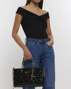 River Island patent tote bag< Bags, Purses & Luggage