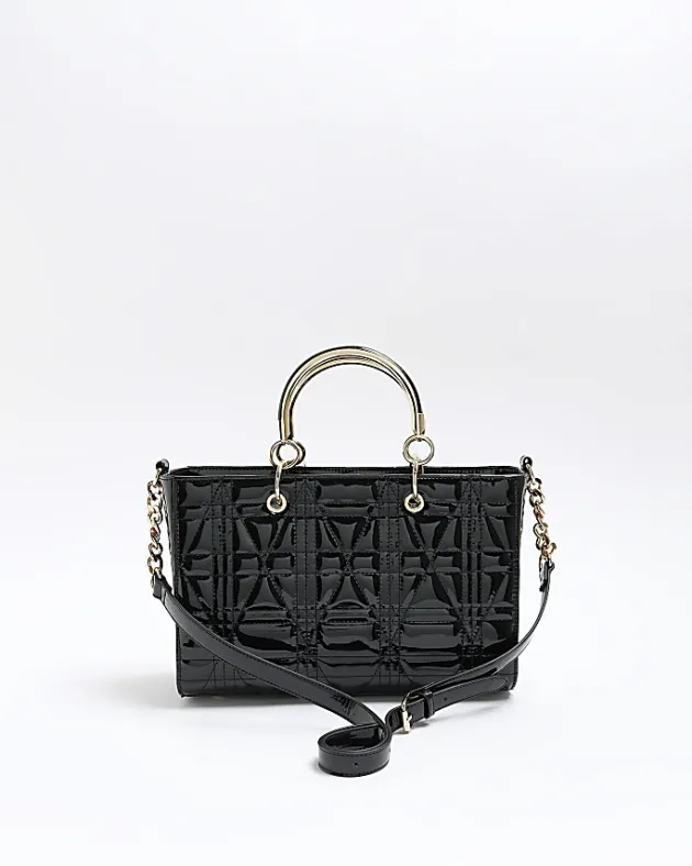 River Island patent tote bag< Bags, Purses & Luggage