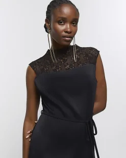River Island plisse lace slip midi dress< Dresses