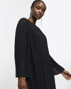 River Island plisse long sleeve shift mini dress< Dresses