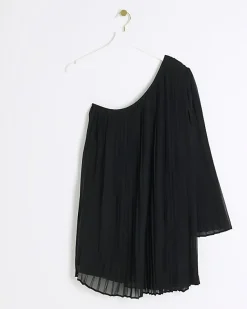 River Island plisse one shoulder shift mini dress< Dresses